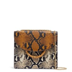 Loeffler Randall “Marla” Tan and Black Snakeskin Crossbody Bag